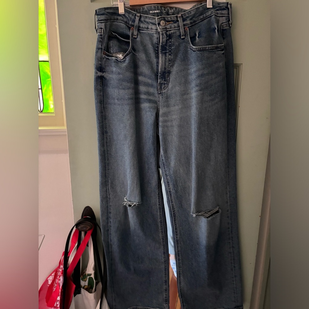 size 12 high rise old navy jeans